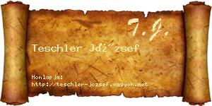 Teschler József névjegykártya