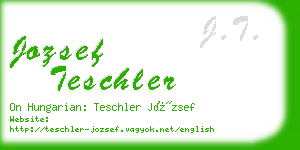 jozsef teschler business card